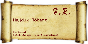 Hajduk Róbert névjegykártya