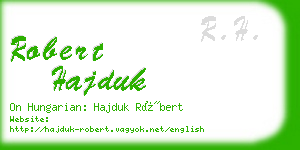 robert hajduk business card